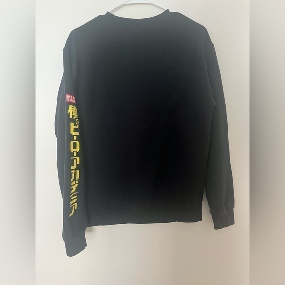 My Hero Academia crew neck sweatshirt pullover black sweater Anime - Picture 4 of 6